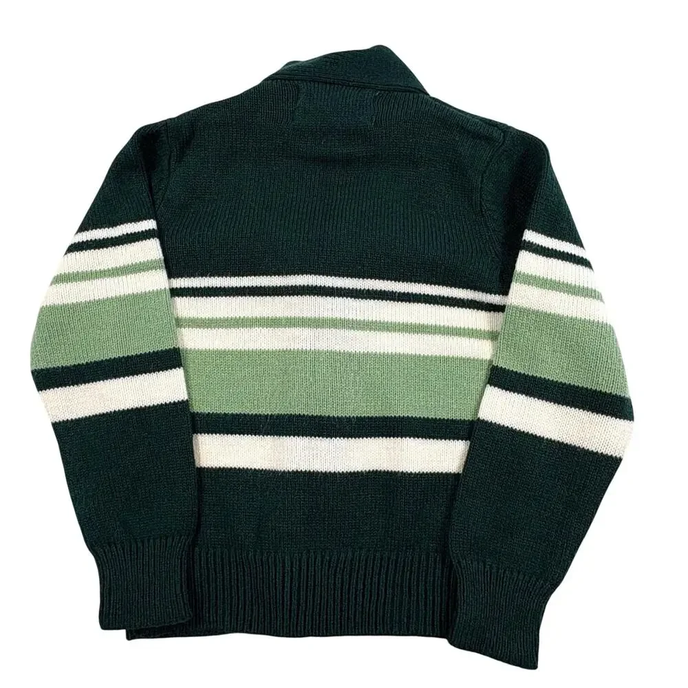Jus' Growin' Vintage Cardigan Sweater Boys 4 Green Preppy Grandpacore 90s